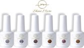 Gellak - Shinemore ® - Glitter - 6 kleuren gel nagellak