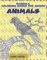 Mandala Coloring Books for Adults Easy Level - Animals