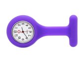 Unisex verpleeg horloge - Verpleegsterhorloge - Zusterhorloge - Siliconen - Paars