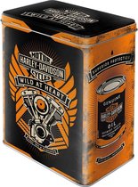 Bewaar Blik - Harley Davidson Wild At The Heart (relief uitgevoerde blik met officiele licentie)