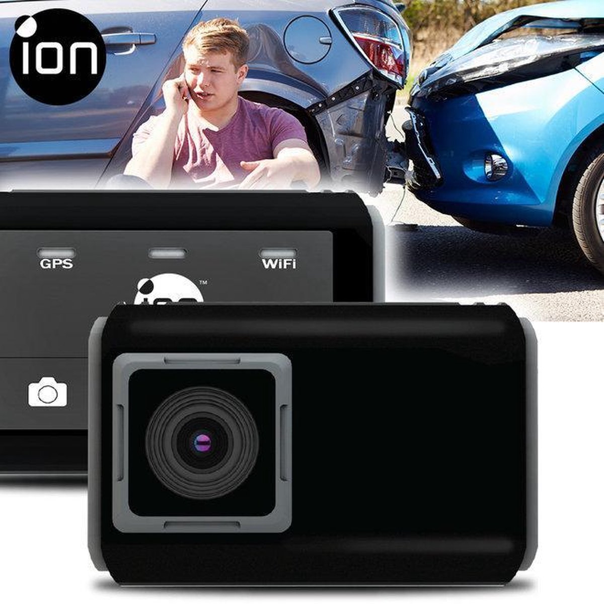 iON DashCam voor auto - dashboard camera Wi-Fi - Full HD - GPS | bol.com