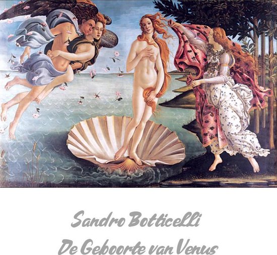 Allernieuwste Canvas Schilderij Sandro Botticelli De Geboorte van Venus - kunstwerk - Woonkamer - Poster - 60 x 90 cm - Kleur