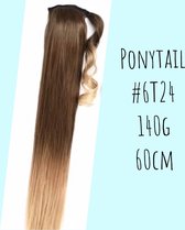 Clip In Ponytail #6T24 Ombré  Bruin Blond