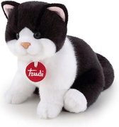 Trudi - Classic Kitten Brad (S-21040) - Pluche knuffel - Ca. 19 cm (Maat S) - Geschikt voor jongens en meisjes - Zwart/Wit