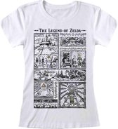 Nintendo Zelda Dames Tshirt -S- Drawings Wit