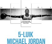 Allernieuwste Canvas Schilderij 5 luik Michael Jordan Wings - Basketbal Topper Poster - Sport - 80 x 150 cm - Kleur