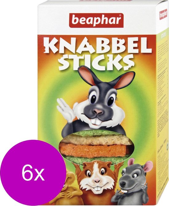 Beaphar Knabbelsticks - Knaagdiersnack - 6 x 150 g - Beaphar