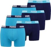 Puma Basic Boxershort 6-Pack Aqua/Blue - Puma Boxershort Heren - Onderbroek Heren - Multipack - Maat S
