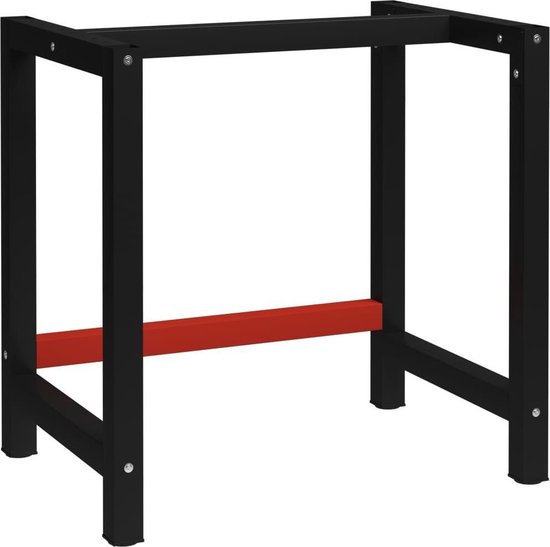 Foto: Vidaxl werkbankframe 80x57x79 cm metaal zwart en rood