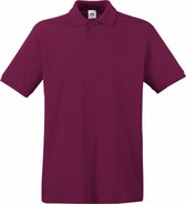 Fruit Of The Loom Premium Heren Poloshirt Met Korte Mouwen (Bordeaux)