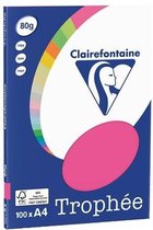 Papier Clairefontaine Trophée 80 grammes - A4 Rose Fluo