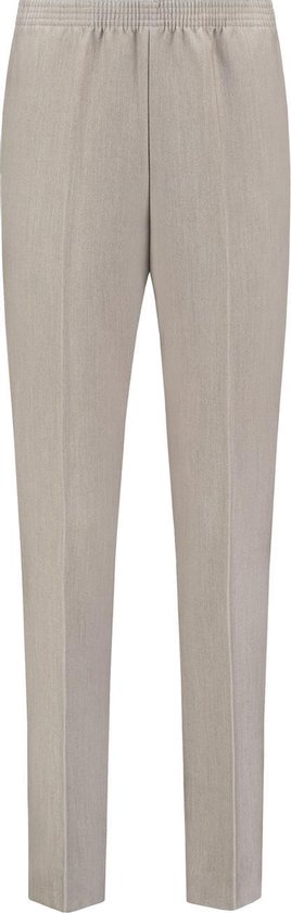 Coraille dames broek, Anke met elastische tailleband, zand, maat 46 (maten 36 t/m 52) stretch, fijne kwaliteit, zonder rits, steekzakken