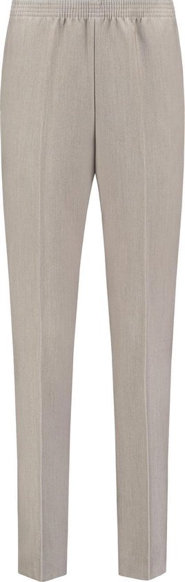 Coraille dames broek, Anke met elastische tailleband, zand, maat 46 (maten 36 t/m 52) stretch, fijne kwaliteit, zonder rits, steekzakken