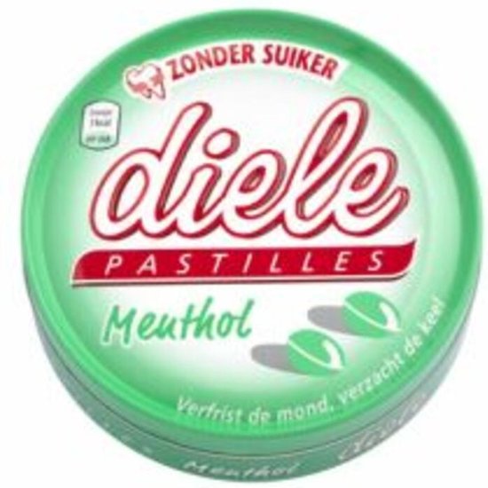 Foto: Diele pastilles menthol suikervrij 50 gram