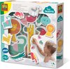 SES - Tiny Talents - Badspeelgoed - Bad safari dieren - 14 gekleurde foam dieren
