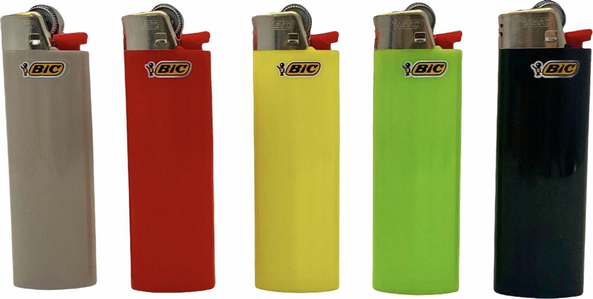 BIC lighter aanstekers - 5 stuks - verschillende kleuren - BIC