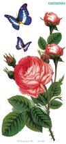 Temporary tattoo | tijdelijke tattoo | fake tattoo | tuinrozen - garden roses | 100 x 210 mm