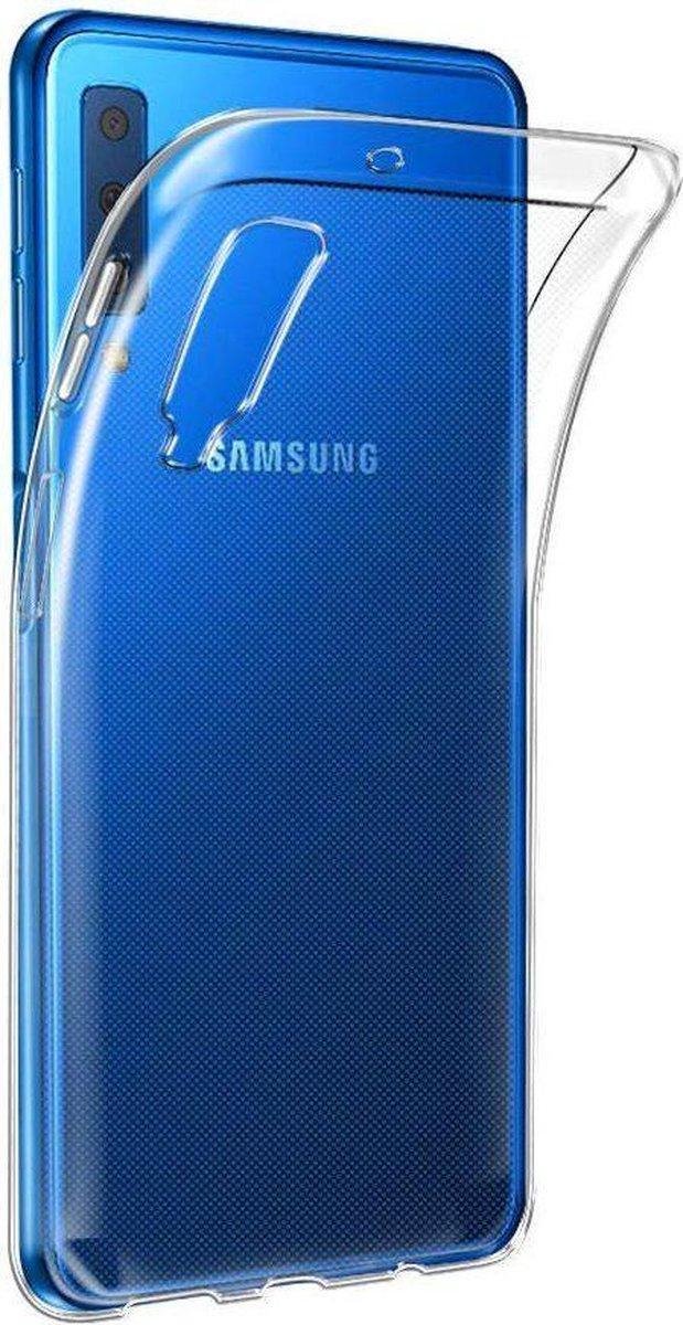 Samsung A7 hoesje transparant - Flexibel Jelly cover Samsung Galaxy A7 hoesje - Transparant