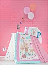 Luoca Patisca katoenen Ranforce babydekbedovertrek en dekbedset -Whisper Pink