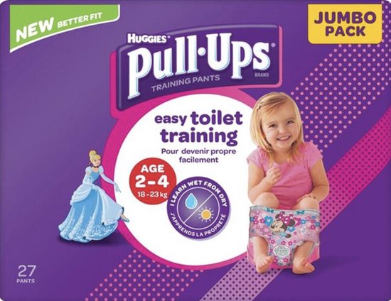 Bol Com Huggies Pull Ups Day Time Potty Training Pants Girls 25 Pants