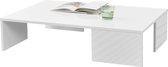 Salontafel Tierp 90x60x21 cm spaanplaat wit hoogglans