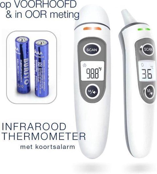 G Master Professionele Digitale Infrarood oor- / voorhoofd thermometer  Incl.... | bol.com