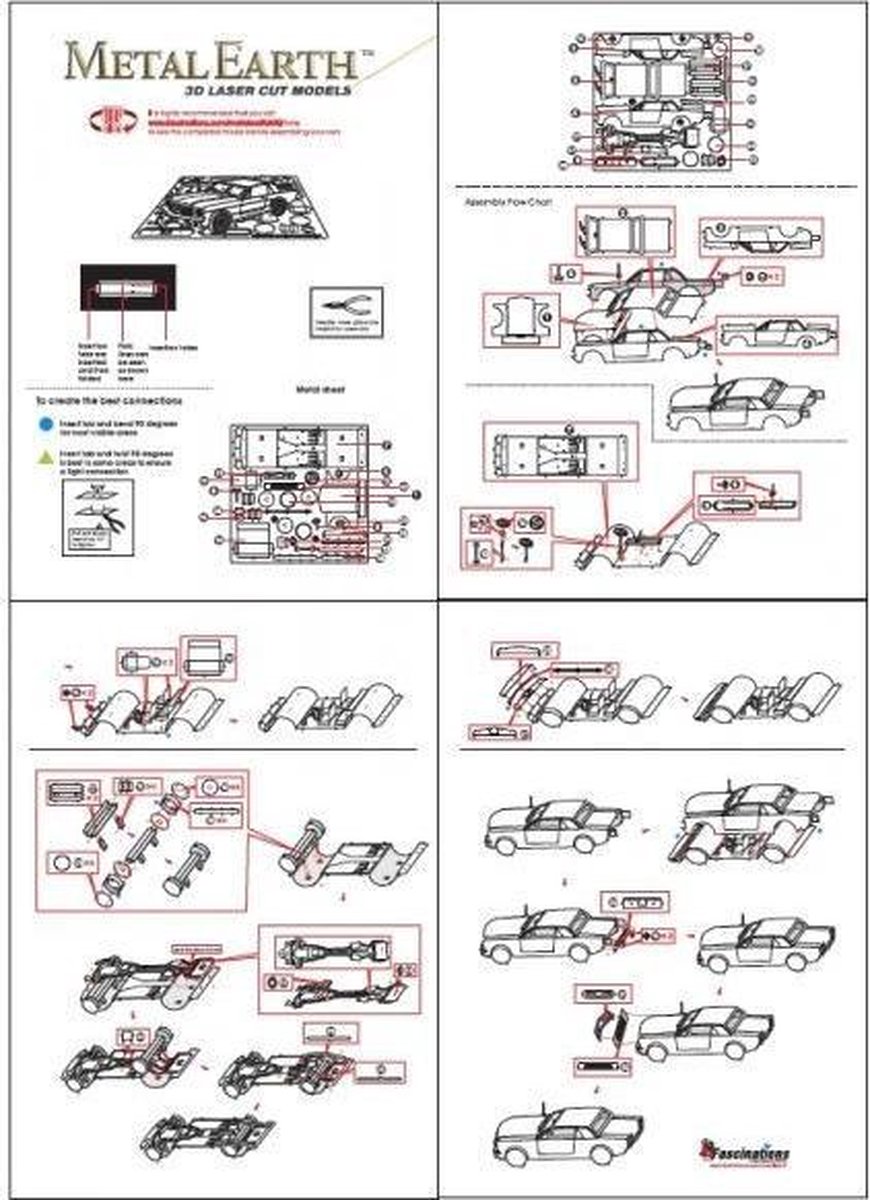Metal Earth Modelbouw 3D Ford Mustang Coupe - Metaal — afbeelding 9