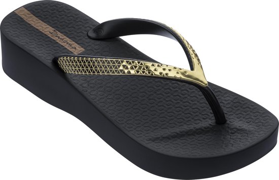 Slippers Femme Ipanema Anatomic Mesh Plateau - Noir / or - Taille 39
