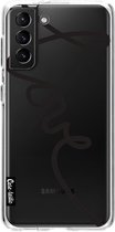 Casetastic Samsung Galaxy S21 Plus 4G/5G Hoesje - Softcover Hoesje met Design - Written Love Black Print