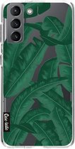 Casetastic Samsung Galaxy S21 4G/5G Hoesje - Softcover Hoesje met Design - Banana Leaves Print