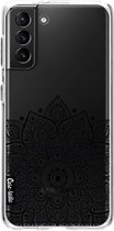 Casetastic Samsung Galaxy S21 Plus 4G/5G Hoesje - Softcover Hoesje met Design - Floral Mandala Print