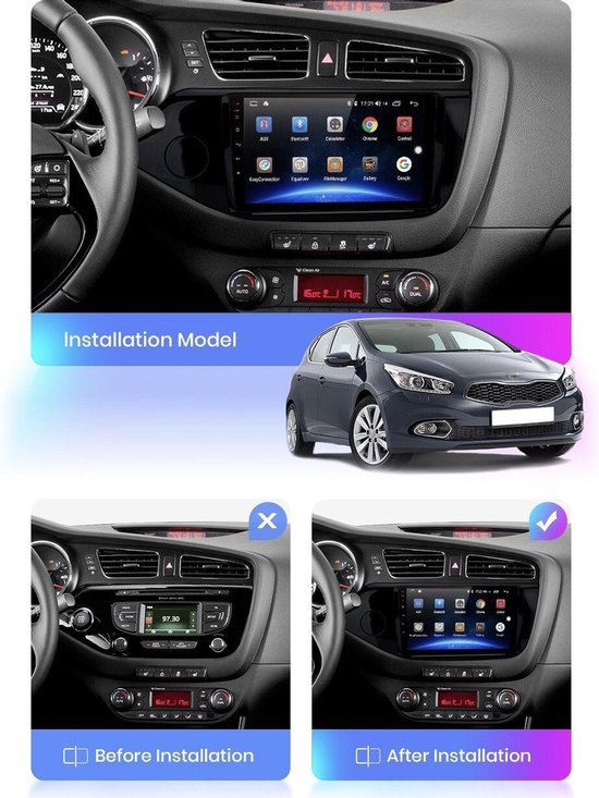 Autoradio Kia Ceed 2012-2016 Android 8.1 navigation et système multimédia |  bol.com