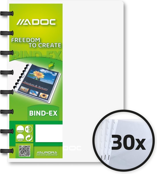 Adoc Showmap Bind-Ex Standaard A5 30 hoezen Transparant pak van 10 | bol.com