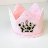 Couronne de premier anniversaire de bébé - Kroon' anniversaire rose Bébé - Kroon rose en coton - FotoShoot de bébé