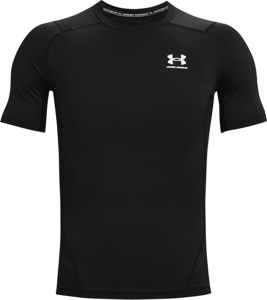 Under Armour UA Heatgear Armour Compressie Short Sleeve Heren Sportshirt - Zwart
