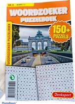Denksport Puzzelboek Woordzoeker 3* vakantieboek 150 plus puzzels