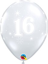 Qualatex - Ballonnen opdruk 16 clear (25 stuks)