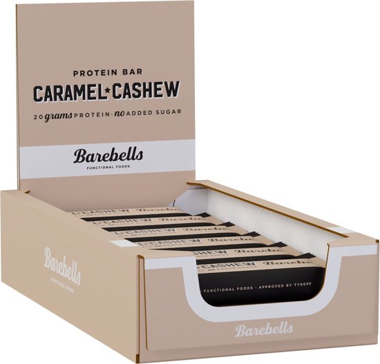 Barebells - Protein Bars (Caramel/Cashew - 12 x 55 gram) - Eiwitreep - Energiereep — afbeelding 2