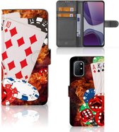 GSM Hoesje OnePlus 8T Wallet Book Case Personaliseren Casino