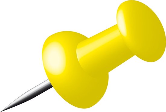 pushpins Alco box a 40 pièces jaune