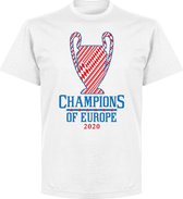 Bayern München Champions Of Europe T-Shirt 2020 - Wit - Kinderen - 128