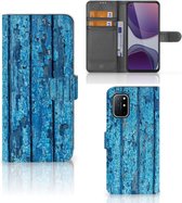 Magnet Case OnePlus 8T Telefoonhoesje Wood Blue