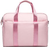 Creatieve hangende riem zilveren laptoptas, maat: 14 inch (roze)