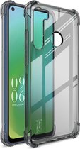 IMAK HTC Desire 20 Pro Hoesje + Screenprotector Transparant Zwart