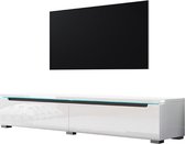 Maison’s TV meubel – TV Kast – Swift – Wit – Gesloten compartimenten – LED – 140x26x33