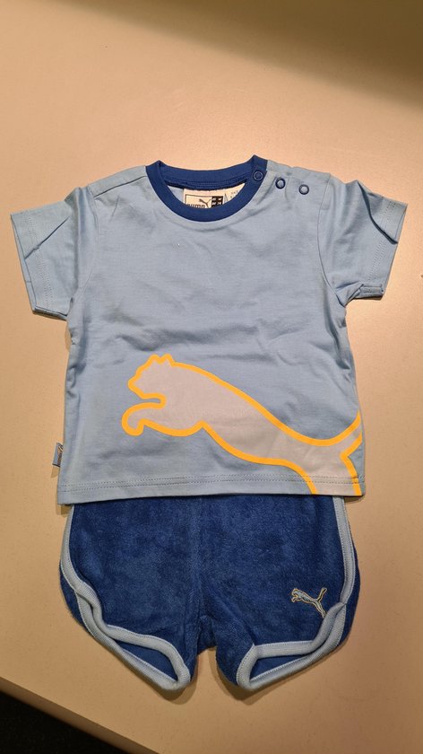 Puma set blauw maat 74 6 9 maanden shirt met broekje bol