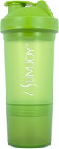 Slimjoy Shaker / Shakebeker - Mat Groen- Incl. poeder compartiment - BPA vrij - 350ml