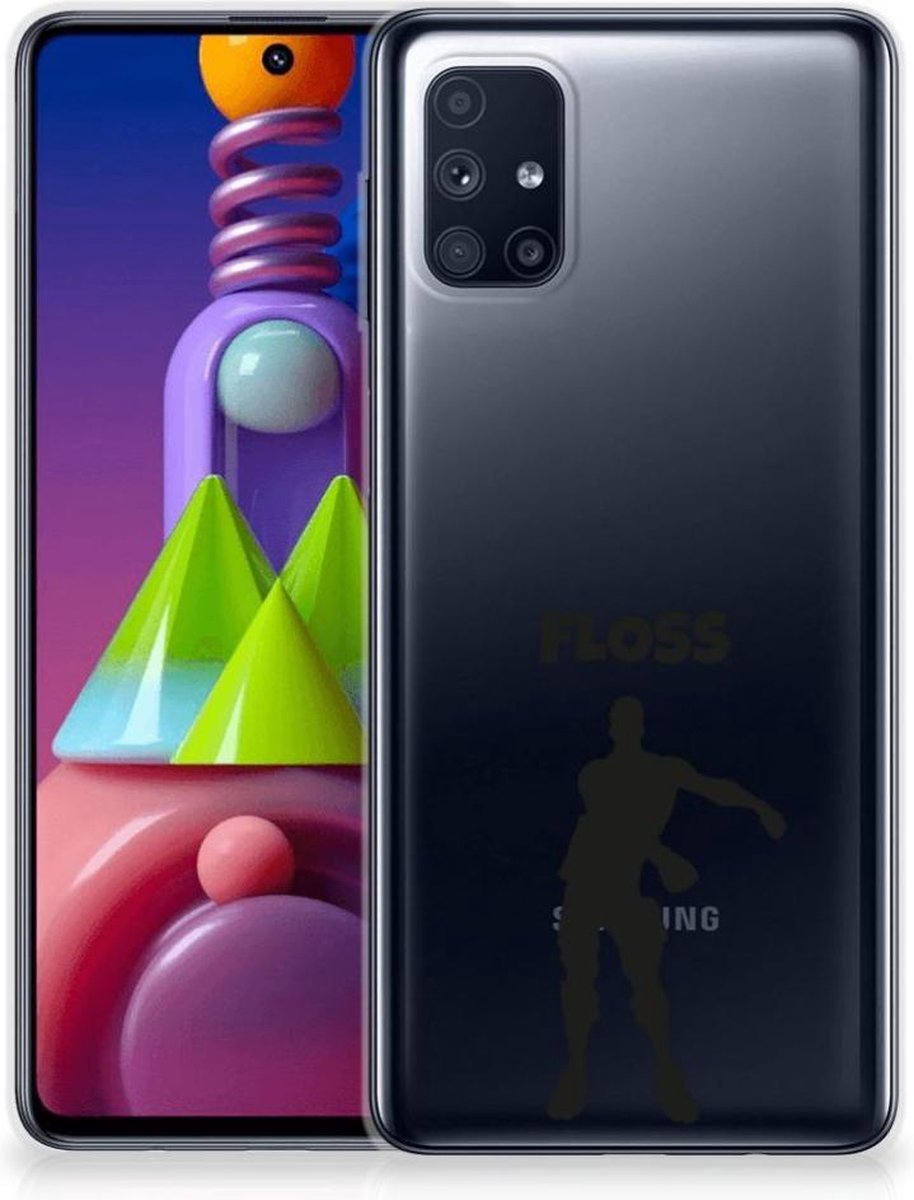 Back Cover voor Samsung Galaxy M51 Telefoonhoesje met Naam Floss