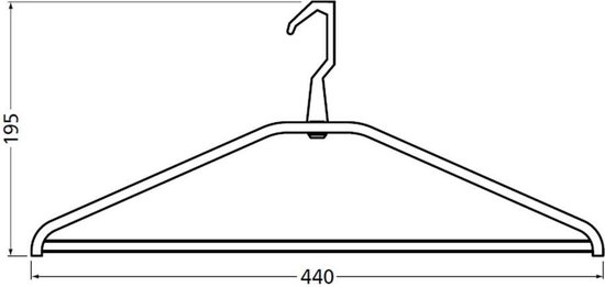 Hermeta Garderobe Kledinghanger - Aluminium - Zelfrichtend