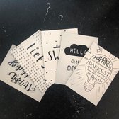 kaartenset met 5 ansichtkaarten - lovelystylevibes